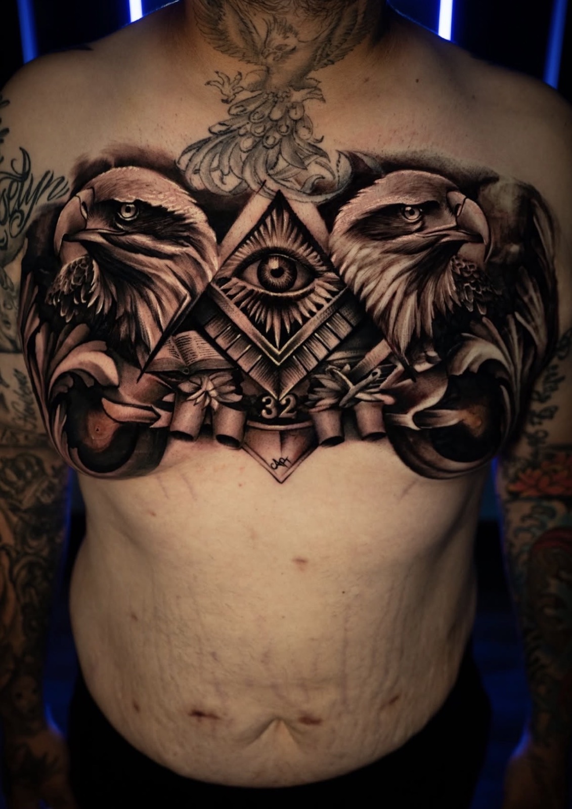 Black & Grey Realism tattoo work by Apolo