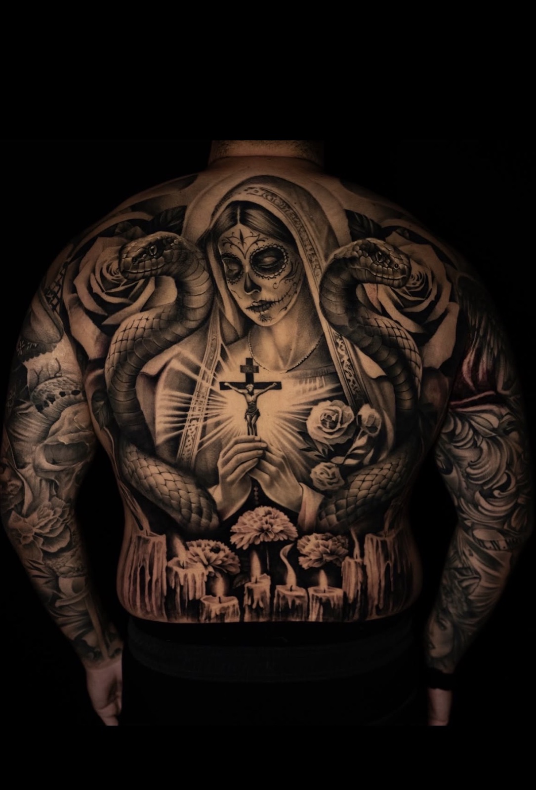 Black & Grey Realism tattoo work by Apolo