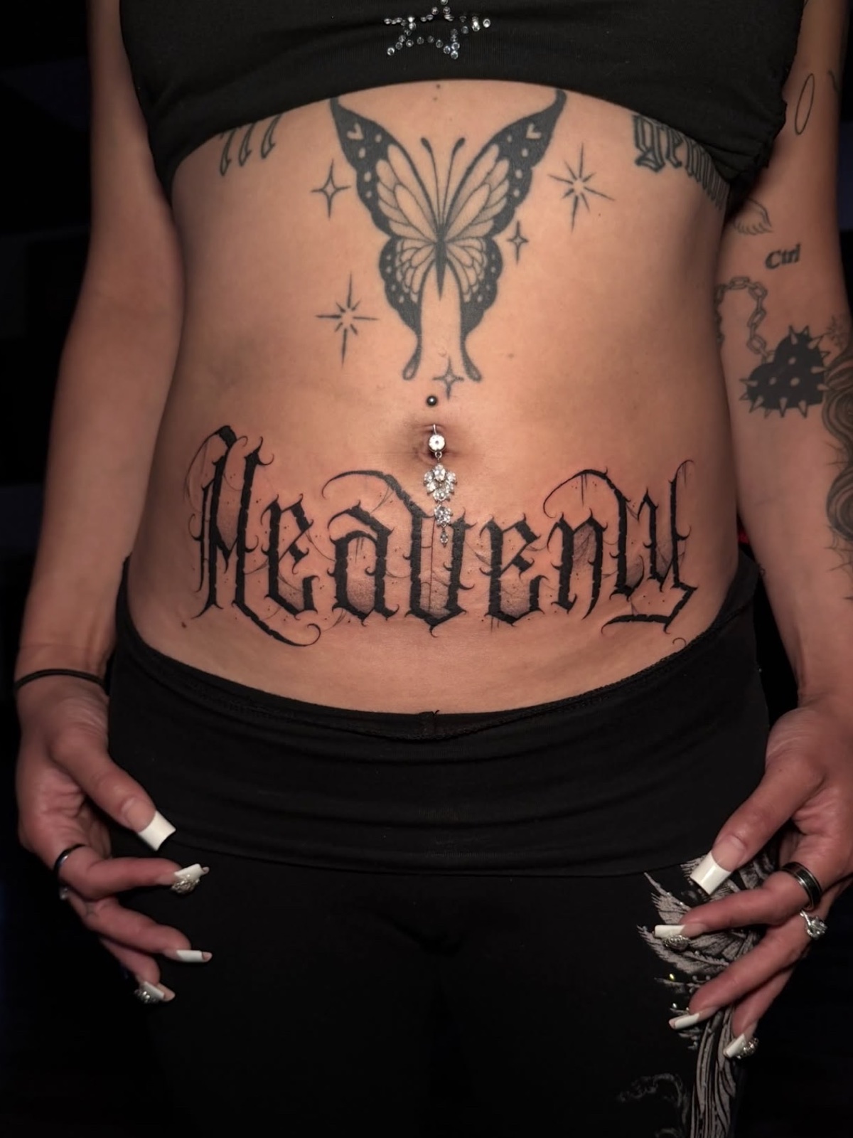 Freehand Lettering tattoo work by Damien