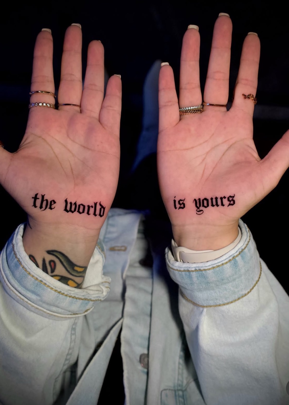Freehand Lettering tattoo work by Damien