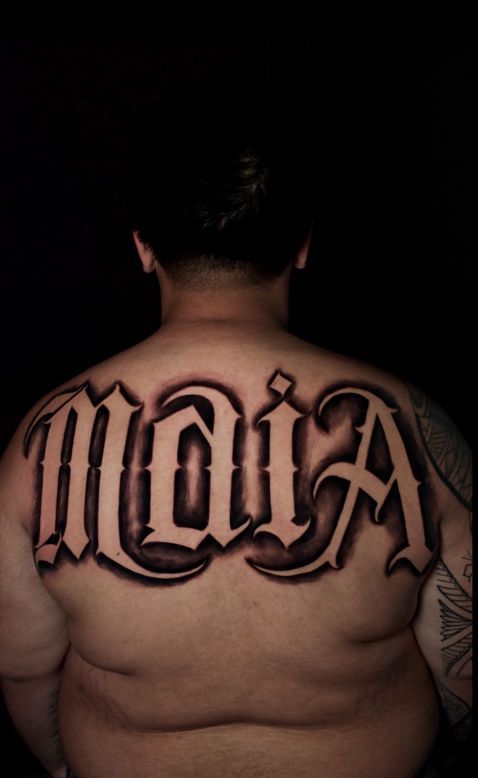 Freehand Lettering tattoo work by Damien