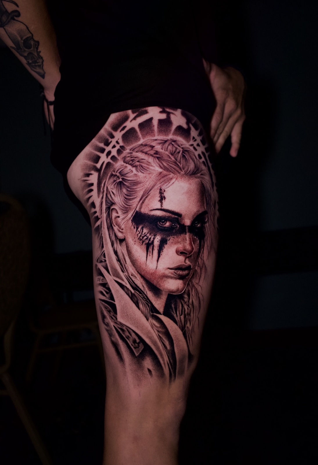 Black & Grey Realism tattoo work by Henry