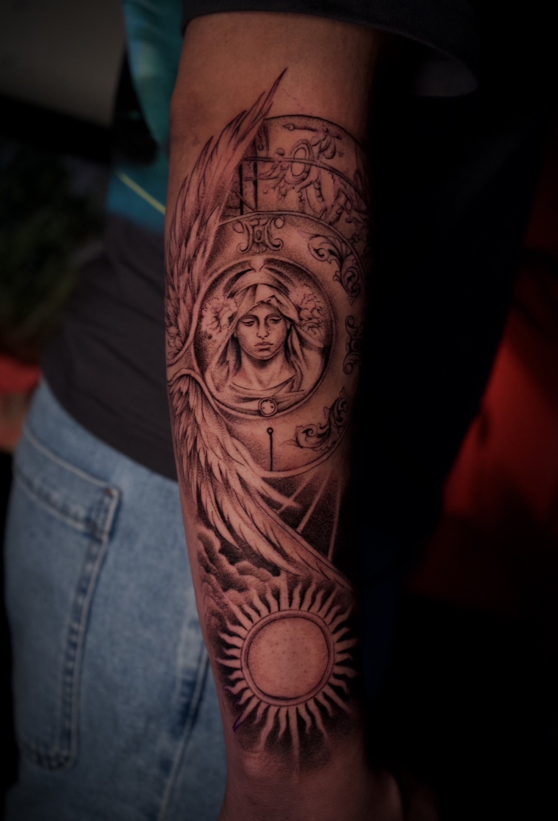 Black & Grey Realism tattoo work by Henry