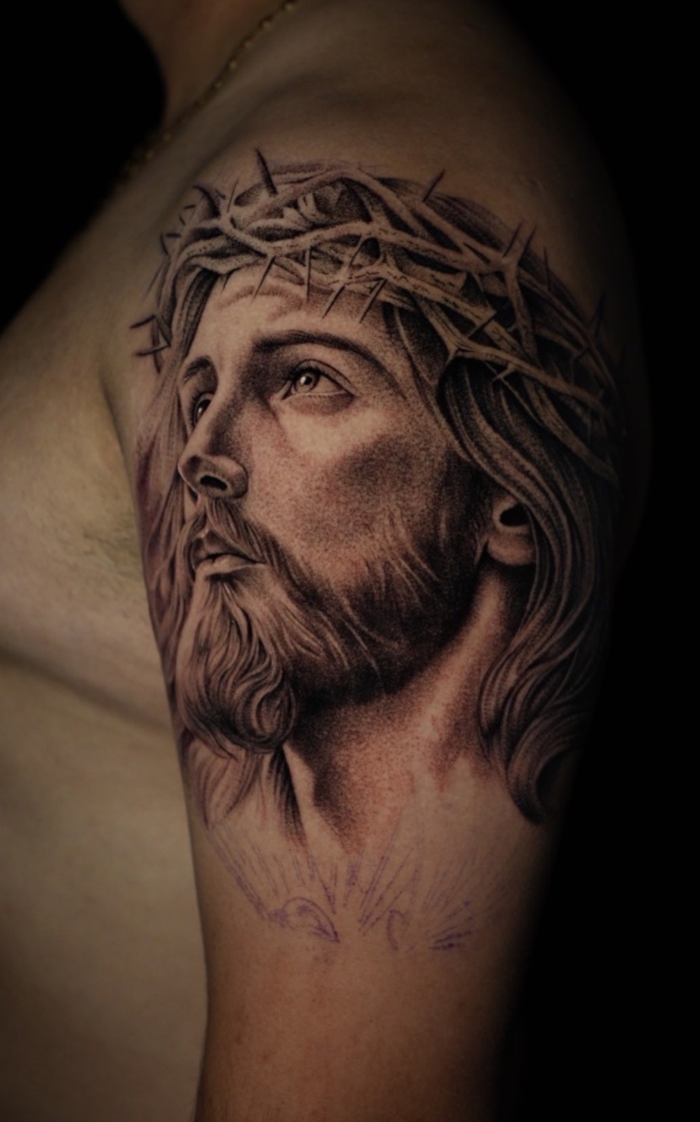 Black & Grey Realism tattoo work by Henry