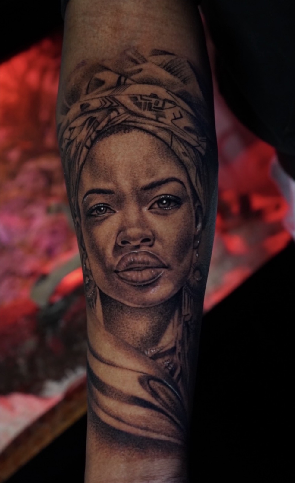Stipple Shading tattoo work by Henry
