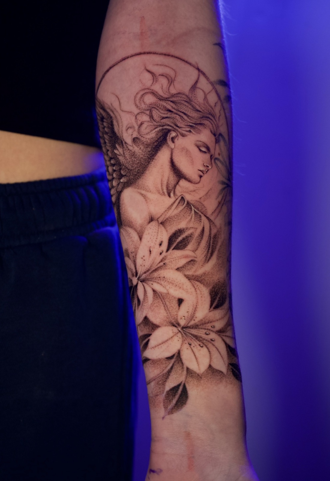 Black & Grey Realism tattoo work by Henry