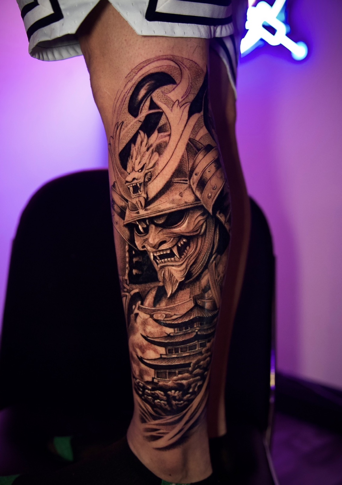 Stipple Shading tattoo work by Henry