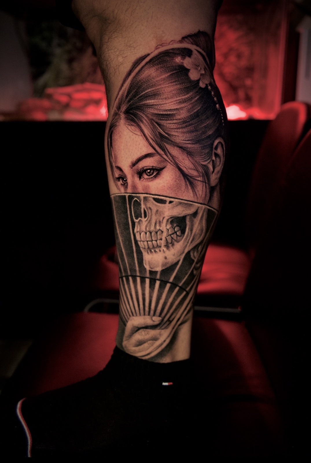 Stipple Shading tattoo work by Henry