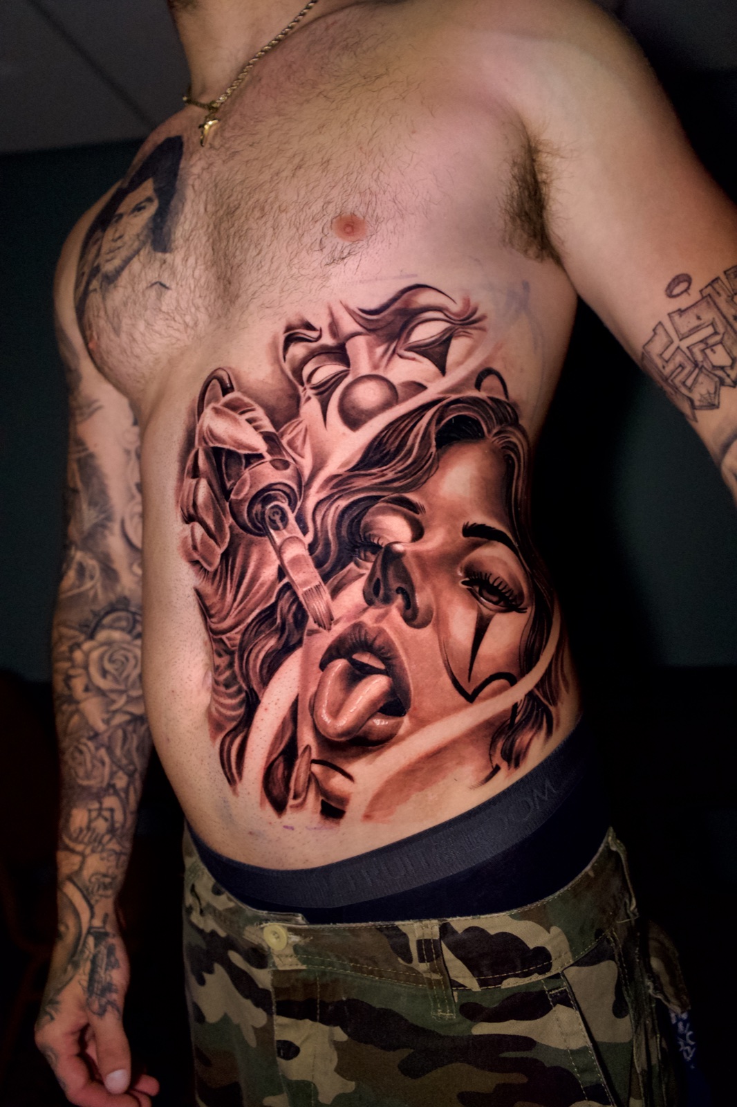 Black & Grey Realism tattoo work by Juan